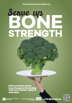 IOF world osteoporosis day poster promoting nutrition