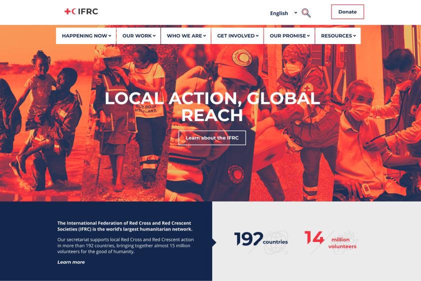 screenshot of ifrc.org